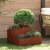 vidaXL Cache-pot de jardin Marron 60 x 60 x 50 cm Acier patin&eacute;