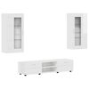 vidaXL Ensemble meuble TV FLORIN 3 pc Blanc brillant Bois d'ing&eacute;nierie