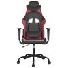 vidaXL Chaise de jeu de massage Noir et rouge bordeaux Similicuir