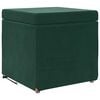 vidaXL Tabouret Vert fonc&eacute; 41 x 41 x 40 cm Velours et Bois Composite
