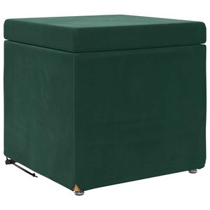 vidaXL Tabouret Vert fonc&eacute; 41 x 41 x 40 cm Velours et Bois Composite