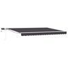 vidaXL Cadre de store manuel avec LEDs Blanc, Gris, Anthracite 5 x 3 m