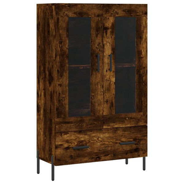 vidaXL Buffet haut ch&ecirc;ne fum&eacute; 69,5x31x115 cm bois d'ing&eacute;nierie
