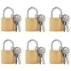 vidaXL U Lock avec Cl&eacute;s 6 pcs Laiton Fer
