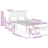 vidaXL Cadre de lit avec tiroir Noir 135 x 190 cm Bois d'ing&eacute;nierie