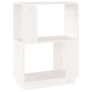 vidaXL Biblioth&egrave;que/S&eacute;parateur de pi&egrave;ce Blanc 51x25x70 cm Pin solide