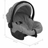 vidaXL Poussette pour b&eacute;b&eacute; 3-en-1 Gris clair et noir Acier
