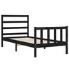 vidaXL Cadre de lit sans matelas noir 100x200 cm bois massif de pin