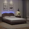 vidaXL Cadre de lit Viana avec LED sans matelas marron 140x190 cm