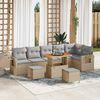 vidaXL Ensemble de canap&eacute; de jardin 11 pcs Beige et Gris clair