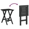 vidaXL Chaises &agrave; bascule lot de 2 table pliable noir massif peuplier