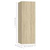 vidaXL Meuble TV Chêne sonoma 30,5x30x90 cm Bois d’ingénierie