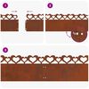 vidaXL Bordures de pelouse 10 pcs Rouill&eacute; 103 x 0,05 x 22 cm