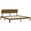 vidaXL Cadre de lit sans matelas marron miel 200x200cm bois pin massif