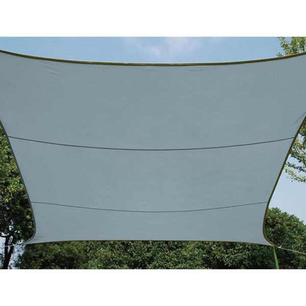 Perel Voile d'ombrage carr&eacute;e 3,6 m Gris ardoise clair