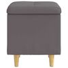 vidaXL Pouf de rangement avec coussin Gris 40 x 40 x 45 cm Simili cuir