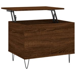 vidaXL Table basse Ch&ecirc;ne marron 60x44,5x45 cm Bois d'ing&eacute;nierie