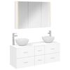 vidaXL Ensemble de mobilier de salle de bain 4 pcs Blanc