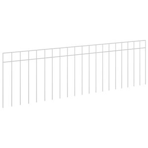 vidaXL Panneau de cl&ocirc;ture de jardin 48 pc 100 x 30 cm Acier galvanis&eacute;
