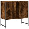 vidaXL Armoire lavabo de salle de bain chêne fumé 60x33x60 cm