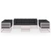 vidaXL Salon de jardin 8 pcs avec coussins Bois de pin massif