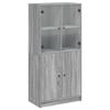 vidaXL Buffet haut avec portes gris sonoma 68x37x142cm bois ing&eacute;nierie