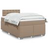 vidaXL Sommier &agrave; lattes de lit matelas cappuccino 120x190cm similicuir