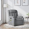 vidaXL Fauteuil de massage inclinable gris clair tissu