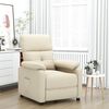 vidaXL Fauteuil inclinable Cr&egrave;me Tissu
