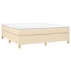 vidaXL Sommier &agrave; lattes de lit avec matelas Cr&egrave;me 160x200 cm Tissu