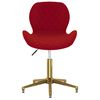 vidaXL Chaises &agrave; manger pivotantes lot de 4 rouge bordeaux velours