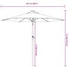 vidaXL Parasol de jardin avec LED m&acirc;t en acier taupe 225x225x212 cm