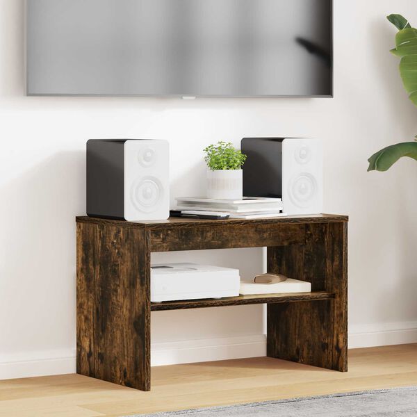 vidaXL Meuble TV Ch&ecirc;ne fum&eacute; 60 x 35 x 40 cm Bois d'ing&eacute;nierie