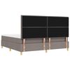 vidaXL Lit &agrave; ressorts avec matelas Taupe 200 x 200 cm tissu