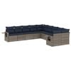 vidaXL Ensemble de canap&eacute; de jardin 10 pcs avec coussins gris r&eacute;sine tress&eacute;e