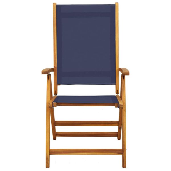vidaXL Chaises pliables de jardin lot de 8 bois d'acacia et textil&egrave;ne