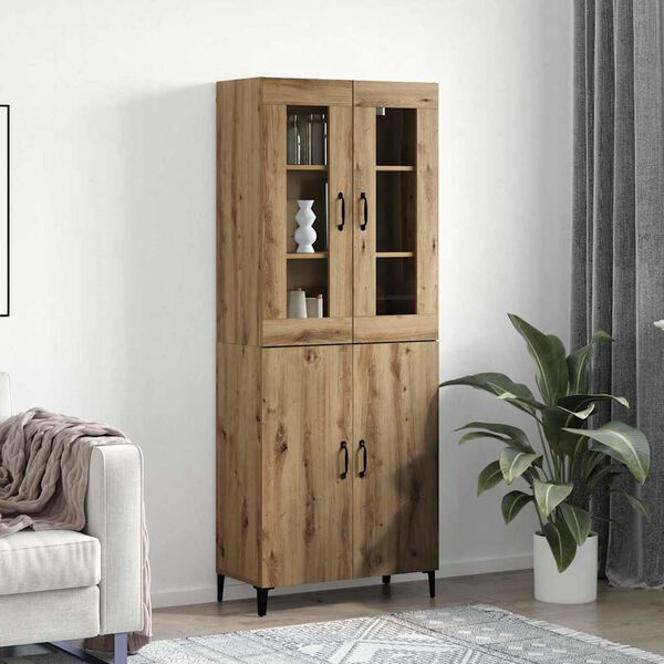 vidaXL Haut Armoire 2 pcs Ch&ecirc;ne artisanal Bois d'ing&eacute;nierie