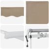 vidaXL Auvent r&eacute;tractable &eacute;lectrique Beige 400 &times; 350 cm