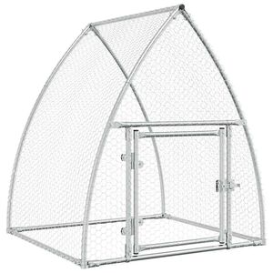 vidaXL Cage pour poules argent&eacute; 100x105x120 cm acier galvanis&eacute;