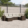 vidaXL Salon de jardin avec coussins 6 pcs marron r&eacute;sine tress&eacute;e