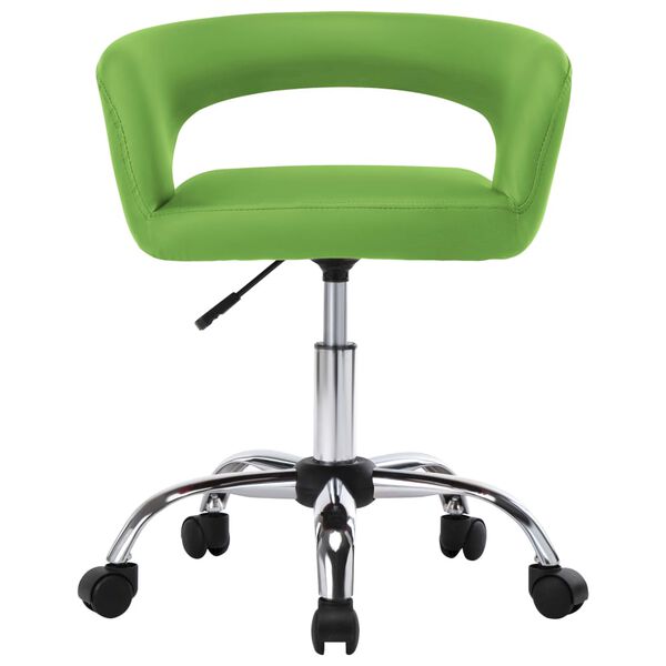 vidaXL Chaises &agrave; manger lot de 4 vert similicuir