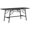 vidaXL Banc tour d'arbre 110 cm Noir Acier