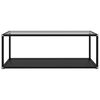 vidaXL Table basse Transparent et noir 100x50x35 cm Verre tremp&eacute;