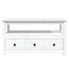 vidaXL Table basse Blanc 102x49x55 cm Bois massif de pin