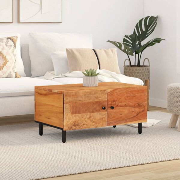 vidaXL Table basse 80x50x40 cm bois massif d'acacia