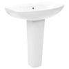vidaXL Vasque autoportant avec socle C&eacute;ramique Blanc 650x520x200 mm