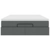 VidaXL Cadre de lit ottoman avec matelas gris foncé 140x190 cm tissu