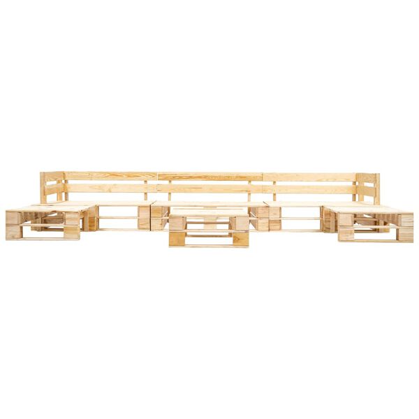 vidaXL Salon de jardin palette 6 pcs avec coussins gris bois