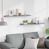 vidaXL &Eacute;tag&egrave;res &agrave; rebord pour cadre photo 2 pcs Gris 80x9x3 cm MDF