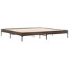 vidaXL Cadre de lit sans matelas ch&ecirc;ne marron 200x200 cm